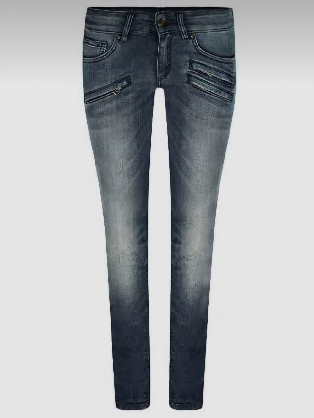 Balmain Double Zip Skinny Jeans